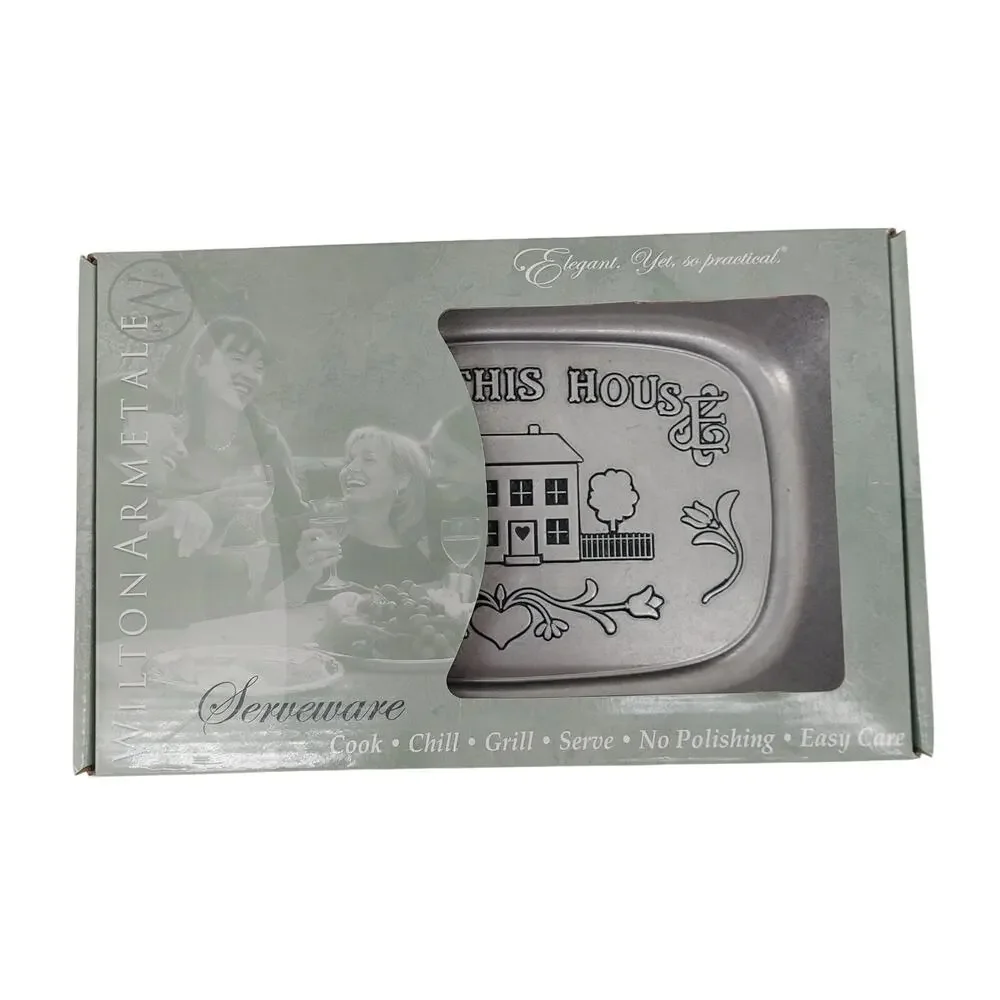 Wilton Armetale Pewter Serveware Bless This House NIB